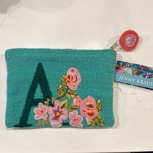 Jenny Krauss “A” Pouch with floral design